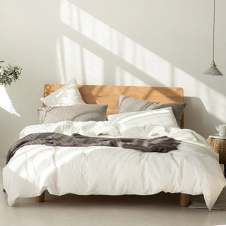 Japanese Cotton Duvet Set with Pre-Washed Natural Fringes