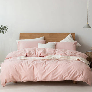 Japanese Cotton Duvet Set with Pre-Washed Natural Fringes