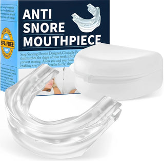 Anti-Snoring Mouthpiece with Jaw Positioning Guard for Quiet Sleep