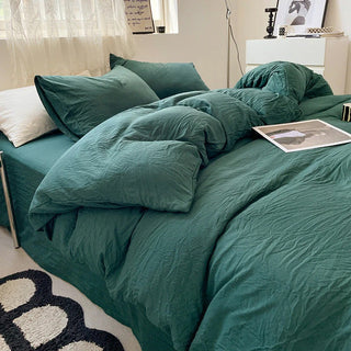 Cloud Cotton Bedding Set with Breathably Soft Washed Texture