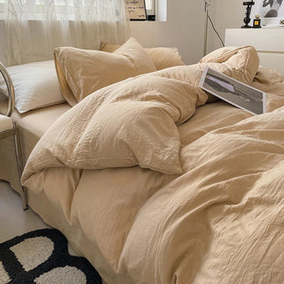 Cloud Cotton Bedding Set with Breathably Soft Washed Texture
