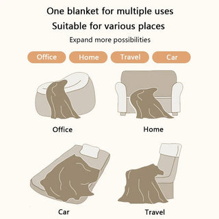 Warm Sherpa Fleece Blanket with Double-Sided 3D Pattern