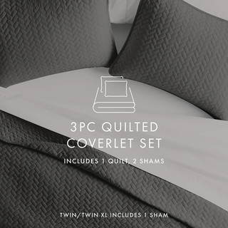 Microfiber Herringbone Coverlet – Ultra Soft & Machine Washable Quilt Set