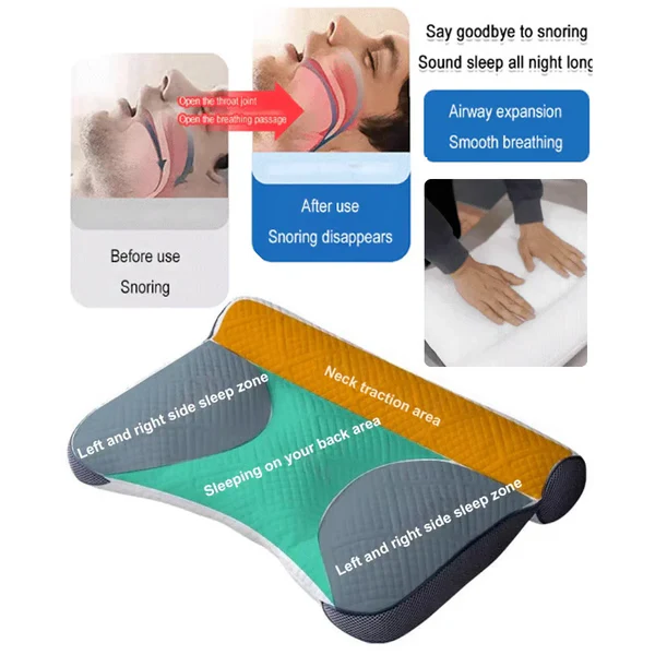 Ergonomic Cervical Pillow – Breathable Goose Down & Memory Foam