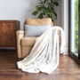 Large Reversible Faux Fur Blanket with Warm Sherpa Lining
