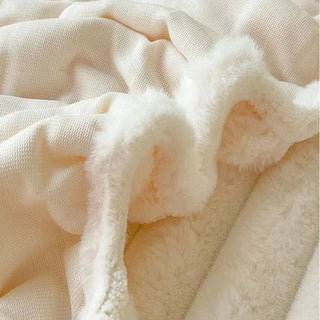 Velvet Ribbed Fitted Sheet – Deep Pockets for Plush Breathable Bedding