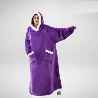 Comfy Hooded Sherpa Blanket – Oversize Wearable Warmth for Home & Outdoors