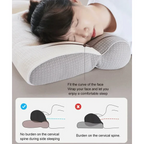 Ergonomic Cervical Pillow – Breathable Goose Down & Memory Foam