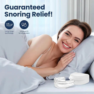 Anti-Snoring Mouthpiece with Jaw Positioning Guard for Quiet Sleep