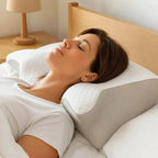 Ergonomic Memory Foam Neck Pillow with Washable Cover