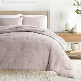 Luxury Waffle Comforter Set with Cozy Oversized 3-Piece & Shams