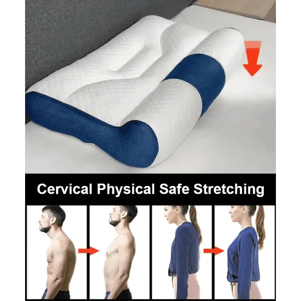 Ergonomic Cervical Pillow – Breathable Goose Down & Memory Foam