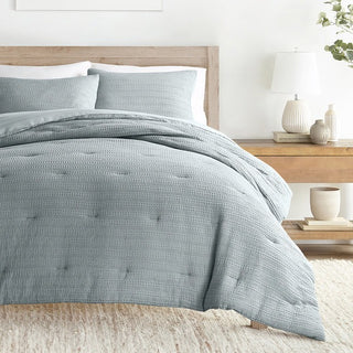 Luxury Waffle Comforter Set with Cozy Oversized 3-Piece & Shams