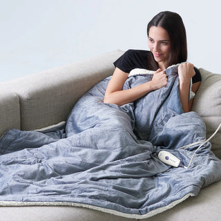 Weighted Heated Throw Blanket – Deep Pressure & Adjustable Warmth