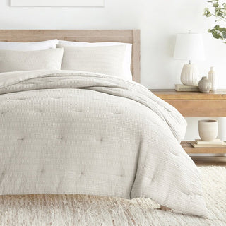 Luxury Waffle Comforter Set with Cozy Oversized 3-Piece & Shams