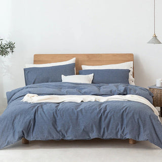 Japanese Cotton Duvet Set with Pre-Washed Natural Fringes