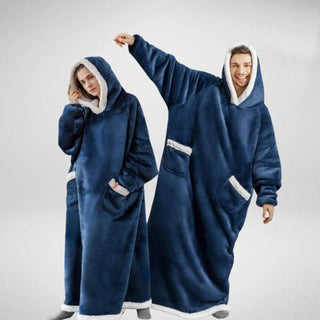 Comfy Hooded Sherpa Blanket – Oversize Wearable Warmth for Home & Outdoors