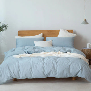 Japanese Cotton Duvet Set with Pre-Washed Natural Fringes