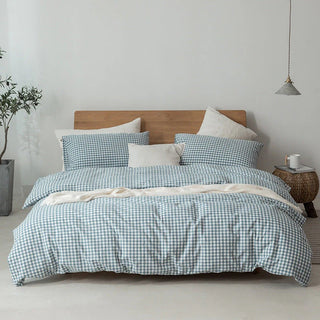 Japanese Cotton Duvet Set with Pre-Washed Natural Fringes