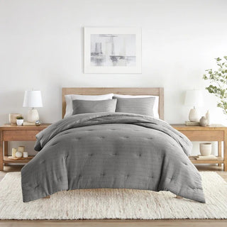 Luxury Waffle Comforter Set with Cozy Oversized 3-Piece & Shams