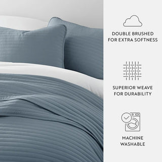 Ultra Soft Quilted Coverlet Set with Hypoallergenic Down Alternative