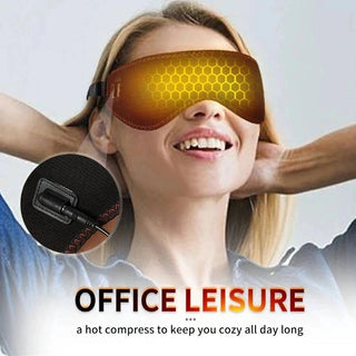 Heated Eye Mask with 3 Temp Levels & USB Vibration