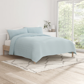 Microfiber Herringbone Coverlet – Ultra Soft & Machine Washable Quilt Set