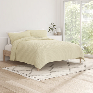 Microfiber Herringbone Coverlet – Ultra Soft & Machine Washable Quilt Set