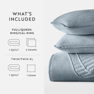 Ultra Soft Quilted Coverlet Set with Hypoallergenic Down Alternative