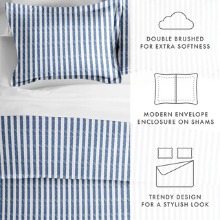 Soft Brushed Duvet Set – Hypoallergenic Wrinkle & Fade Resistant