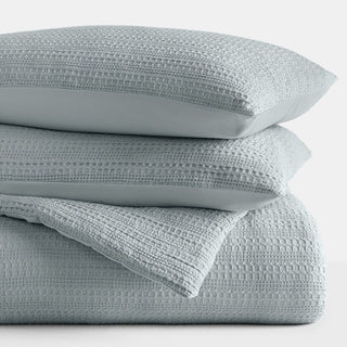 Luxury Waffle Comforter Set with Cozy Oversized 3-Piece & Shams