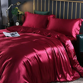 Luxury Silk Bedding Set – All-Season Hypoallergenic 4-Piece Sheets
