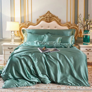 Luxury Silk Bedding Set – All-Season Hypoallergenic 4-Piece Sheets